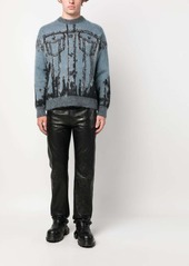 Diesel K-Patmos patterned-intarsia sweatshirt