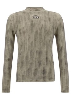 Diesel 'K-zacky-c' Beige Sweater with Logo and Cut-Out Detail in Wool Man