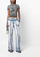 Diesel P-Ney elasticated-waistband bleached trousers