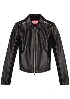 Diesel L-Sask zip-up leather jacket