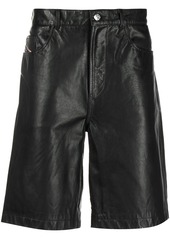Diesel leather bermuda shorts
