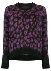 Diesel leopard-print textured sweater