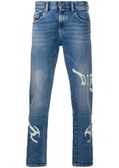 Diesel logo appliqué straight-leg jeans