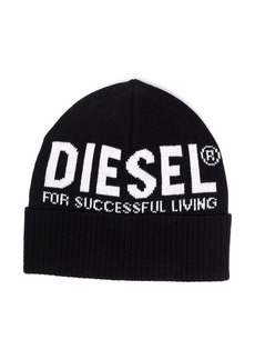 Diesel logo beanie hat