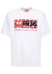 Diesel Logo Cotton Jersey Loose T-shirt