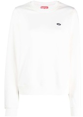 Diesel logo-embroidered cotton sweatshirt