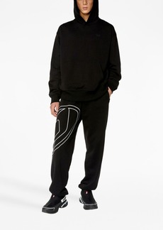 Diesel logo-embroidered cotton track pants