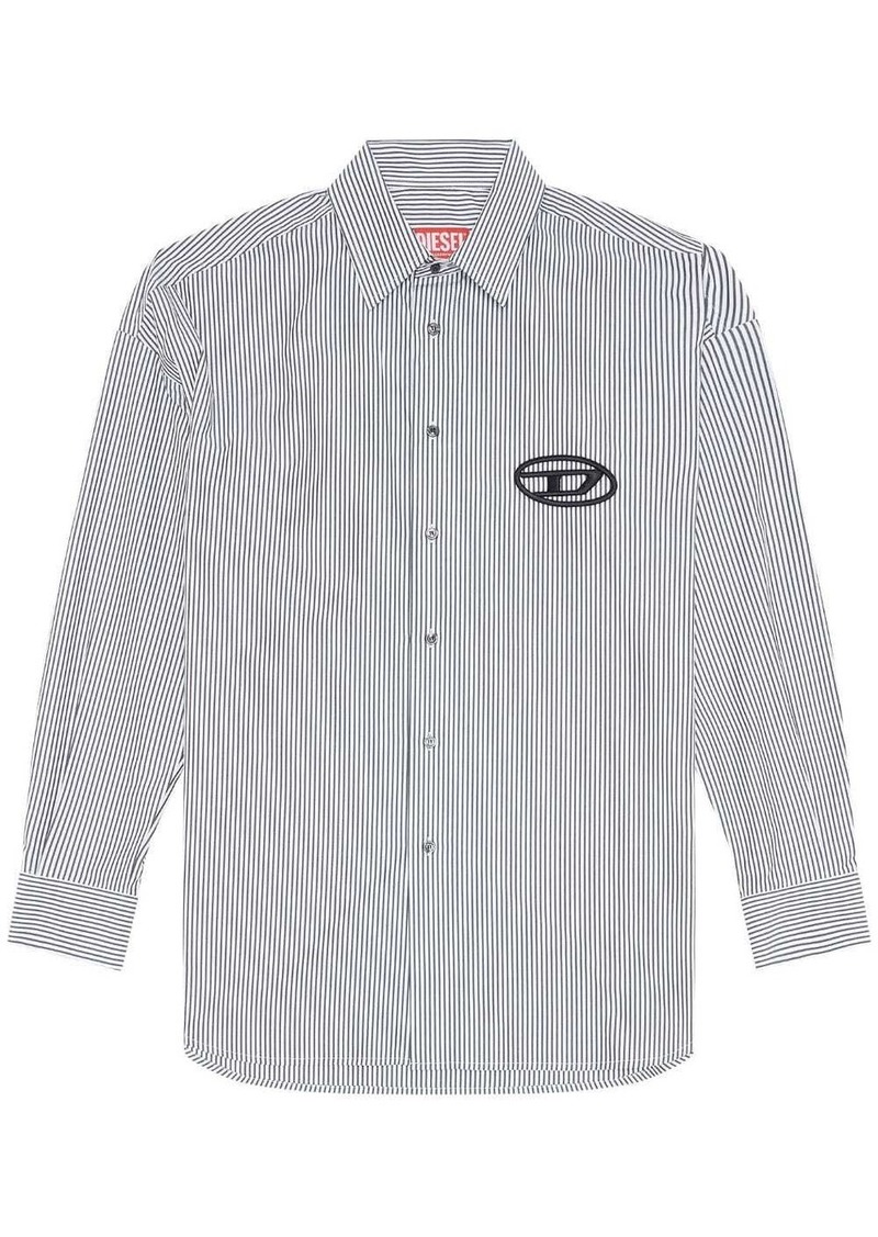 Diesel S-Douber logo-embroidered shirt