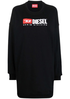 Diesel logo-embroidered sweatshirt dress