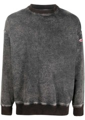Diesel logo-patch crew neck sweater
