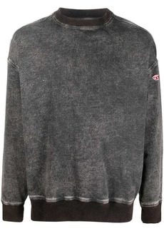 Diesel logo-patch crew neck sweater