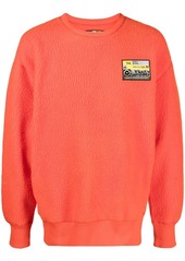 Diesel logo-patch fleece reversible sweatshirt