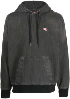 Diesel logo-patch long-sleeved hoodie