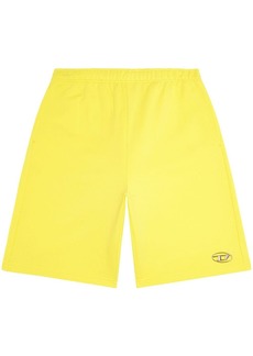 Diesel P-Marshy-Od logo-embossed cotton track shorts