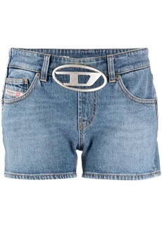 Diesel De-Lyla-Fsc logo-plaque denim shorts