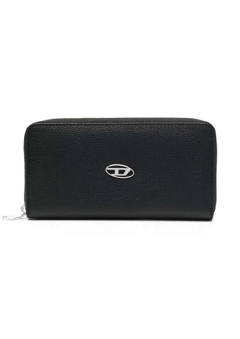 Diesel Continental Zip L logo-plaque leather wallet