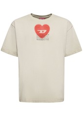 Diesel Logo Print Cotton Jersey Loose T-shirt