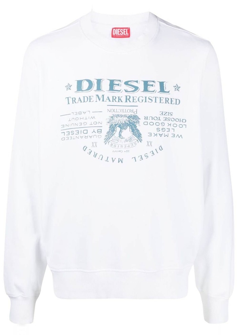 Diesel logo-print cotton sweatshirt