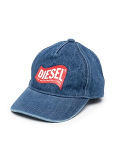 Diesel logo-print denim cap