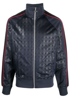 Diesel logo-print stripe-detail zipped jacket