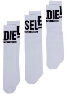 Diesel Skm-Ray logo-jacquard socks (pack of three)