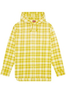 Diesel S-Dewny checked hooded shirt