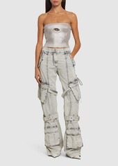 Diesel M-clarksvillex Ribbed Strapless Top