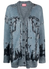 Diesel M-Rodi patterned intarsia-knit cardigan