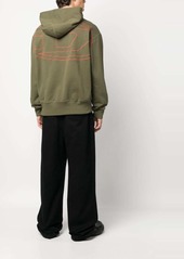 Diesel Macs logo-embroidered cotton hoodie