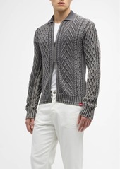 Diesel Men's K-Epano Mixed-Knit Zip Cardigan