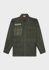 Diesel Men's S-Dew Trompe L'oeil Military Shirt