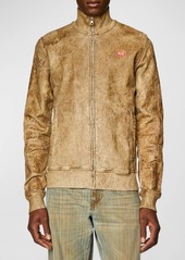 Diesel Men's S-Nyce Tracksuit Top with Leather Effect 