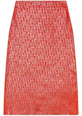 Diesel M-Ikaria monogram-print knitted midi skirt