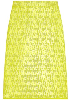Diesel M-Ikaria monogram-print knitted midi skirt