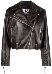 Diesel L-Edmea-Cl cropped leather jacket