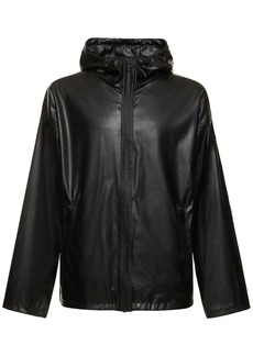 Diesel Oval-d Faux Leather Hooded Jacket
