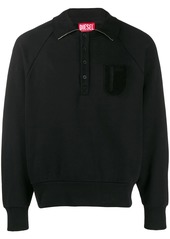 Diesel patch polo sweater