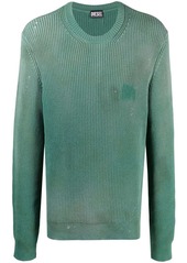 Diesel purl-knit ribbed-trim jumper