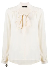 Diesel pussy-bow long sleeve blouse