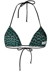Diesel reversible chain-print triangle bikini top