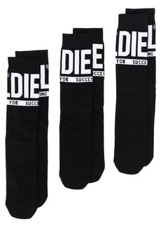 Diesel Skm-Ray logo-jacquard socks (pack of three)
