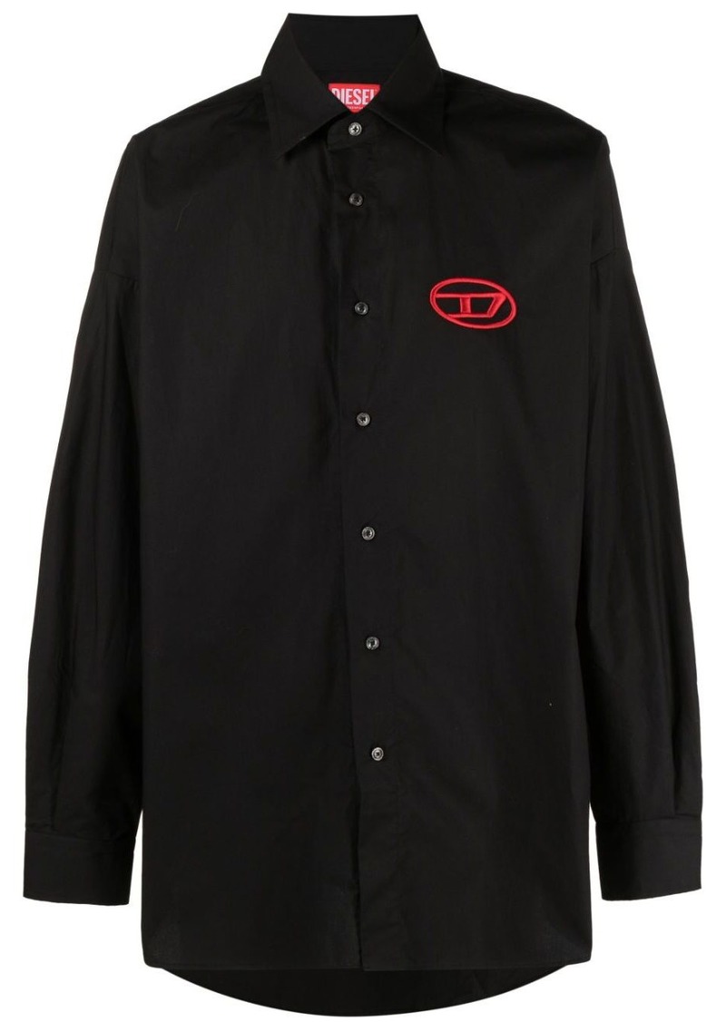 Diesel S-Dou-Plain logo-embroidered shirt