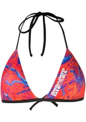 Diesel x Sea-Doo camo-fish print bikini top