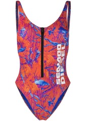 Diesel x Sea-Doo camo-fish print swimsuit