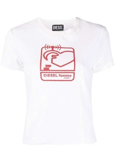 Diesel sequin-embellished logo-print T-shirt