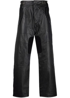 Diesel straight-leg leather trousers