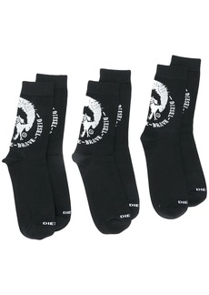 Diesel three pack printed socks