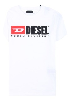 Diesel White Embroidered Logo T-Shirt