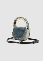 Diesel Xs 1dr Washed Denim & Crystal Bag