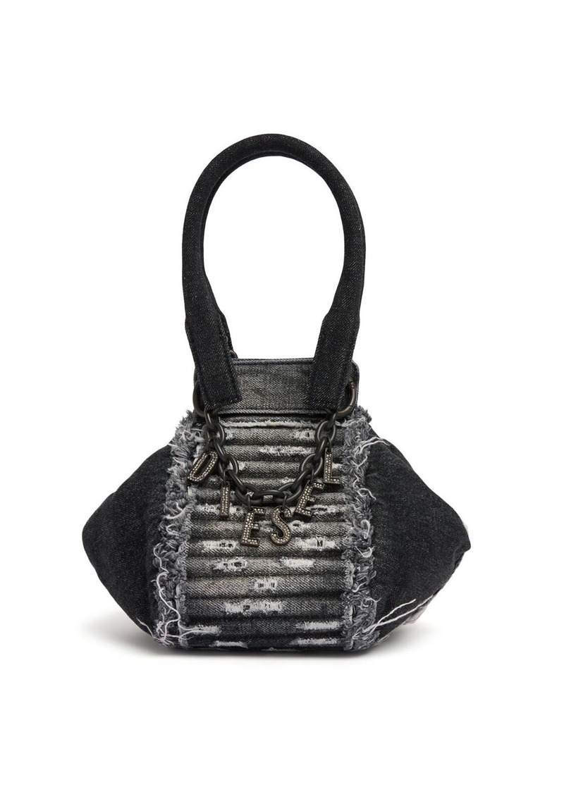 Diesel Xs D-vina Washed Denim Top Handle Bag